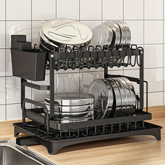 Tabletop Drain Dish Rack Kitchen Organizer