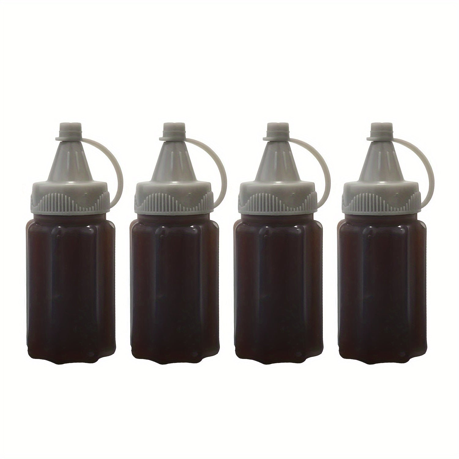 4Pcs Mini Squeeze Bottles Refillable Condiment Dispenser with Flip Top