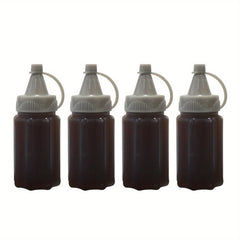 4Pcs Mini Squeeze Bottles Refillable Condiment Dispenser with Flip Top