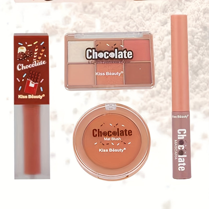 6-Piece Makeup Set with Eyeshadow, Blush, Lip Gloss, Mascara - Portable Kit