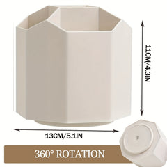 360 Rotating Makeup Brush Organizer Desktop Storage Box