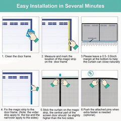Retractable Screen Magnetic Mosquito Curtain Garage Door Sweep