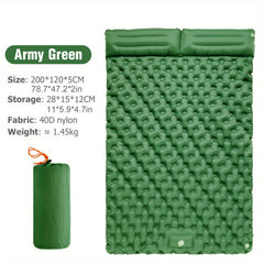 Double Inflatable Mattress with Built-In Pump for Camping and Travel