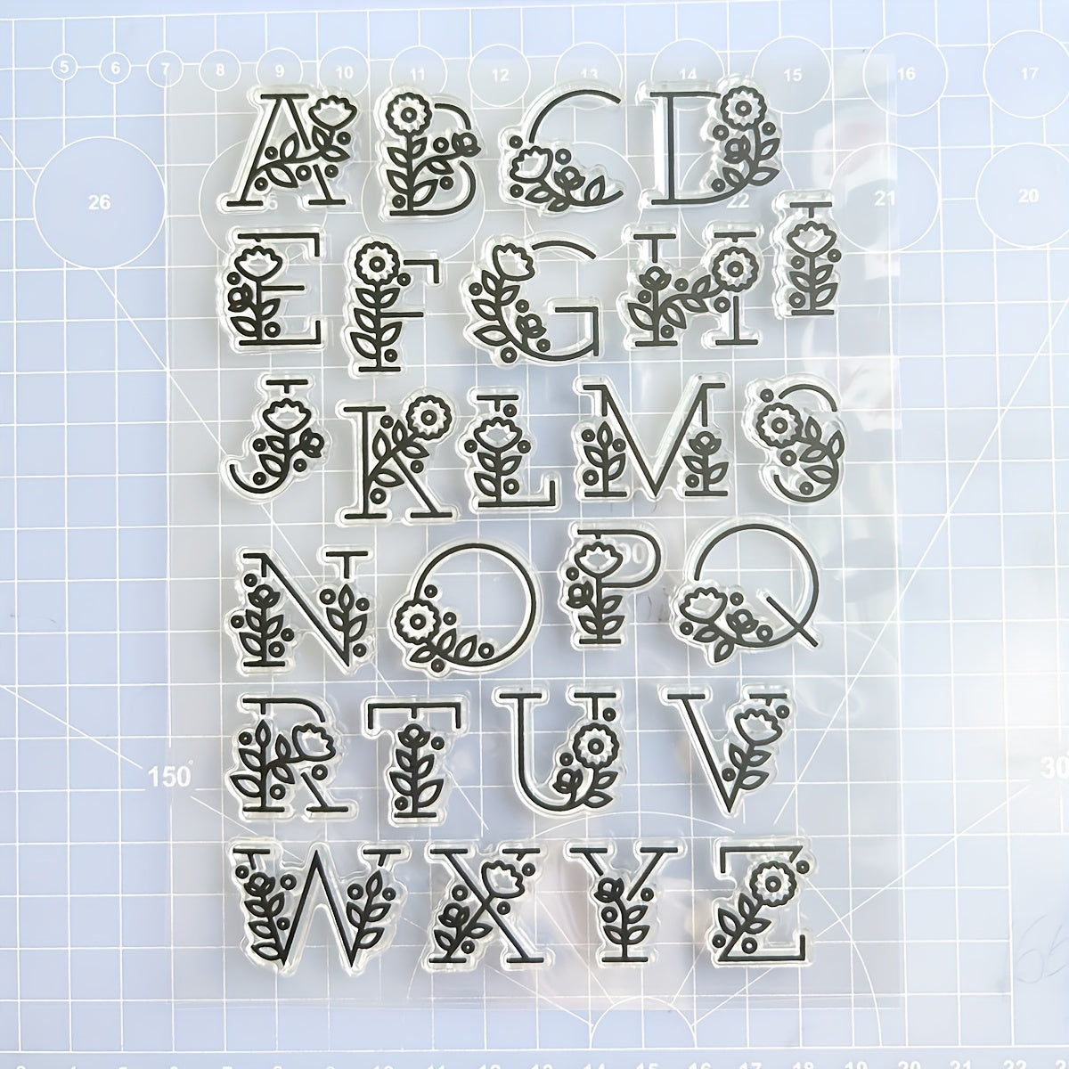 Alphabet Cartoon Transparent Stamp DIY Handcraft For Kids Teens