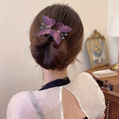 Double Butterfly Hair Tie Magic Twist Hair Band
