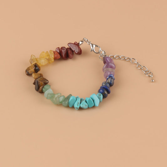 Natural Stone Bracelet Crystal Healing Chip Chain Bracelets