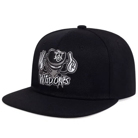 Men's Hip hop Embroidery Hat Flat Brim Cap