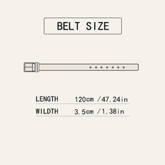 Casual Men's Frosted Auto Buckle Belt Ins