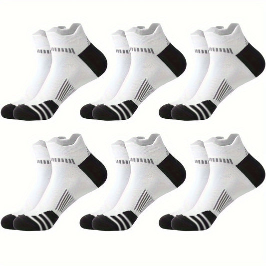 Men's Sports Socks Breathable Moisture Wicking 6 Pairs