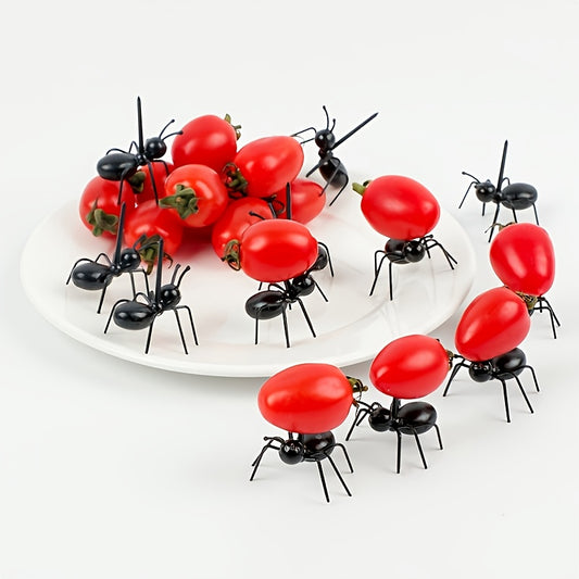 6pcs Ant Food Picks for Desserts, Bento Boxes, Parties