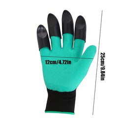 Garden Gloves With Claws Universal Size Green Quick & Easy To Dig