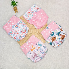 4pcs Washable Cloth Diaper Covers Adjustable Nappy Reusable Cloth Diapers