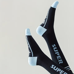 Women's Letter Print Sports Calf Socks - Knee High Stockings