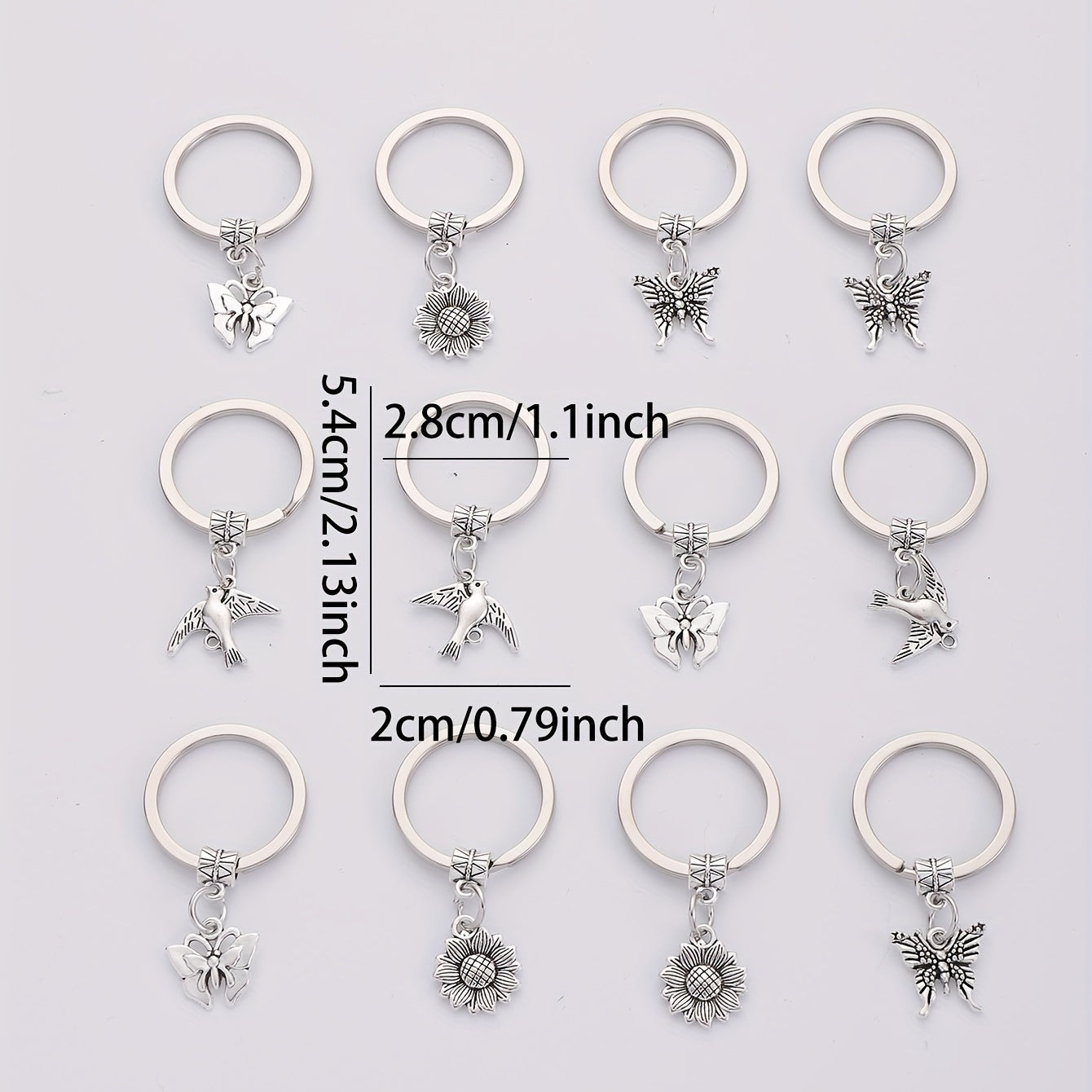 12pcs Men's Summer Alloy Keychain Box Bag Accessories