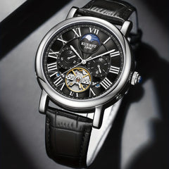 KUERST Teen Watch Automatic Mechanical Waterproof Fly Wheel Watch