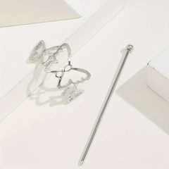Butterfly Hair Slide Stick Hair Pin Barrette Hair Bun Maker Clip