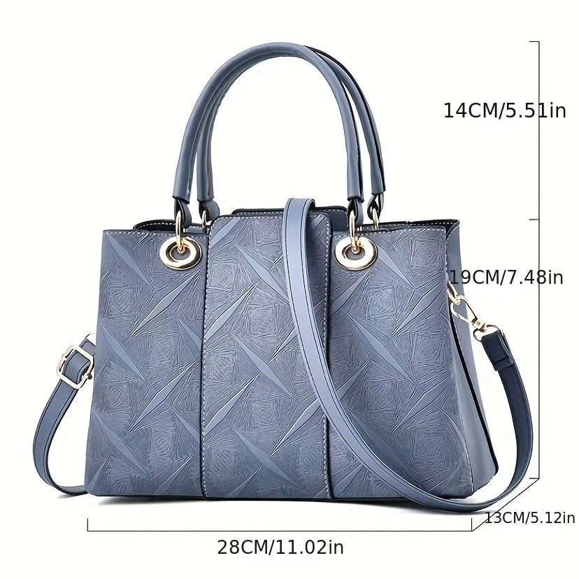 Classic Tote Shoulder Zipper Bag All Match Satchel Bag For Work