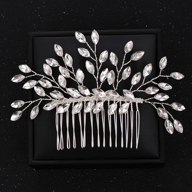 Crystal Pearl Bridal Hair Comb Wedding Accessory