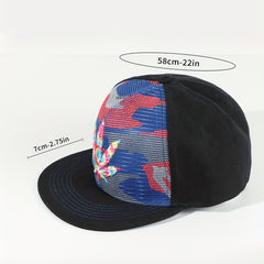 Colorful Leaf Embroidery Baseball Cap Lightweight Snapback Hats