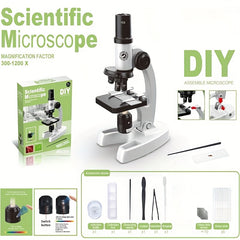 DIY Disassembly Microscope Toy Set for Kids 1200x Magnification