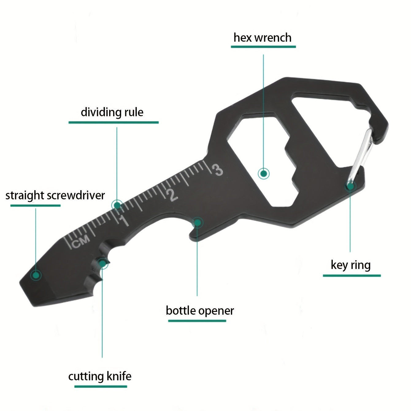 Key Shaped Bottle Opener with Measurements for Beer and Juice