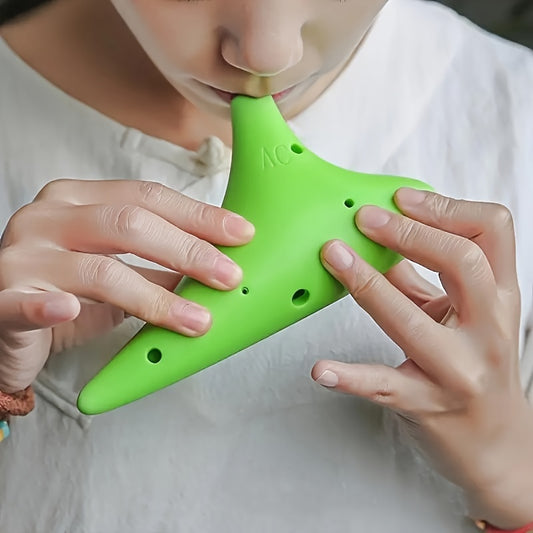 C Major 12 Hole Ceramic Ocarina Mid Tone Whistle Assorted Colors Eid Mubarak