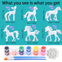 17pcs Mini Unicorn Painting Set Craft Kit Perfect Birthday Gift