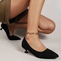 Women's Pointed Toe Kitten Heels Soft Sole Slip On Low Heels