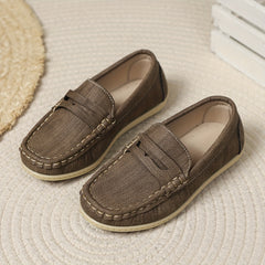 Boys Slip On Loafer Shoes Lightweight Comfortable Non Slip Flat Shoes