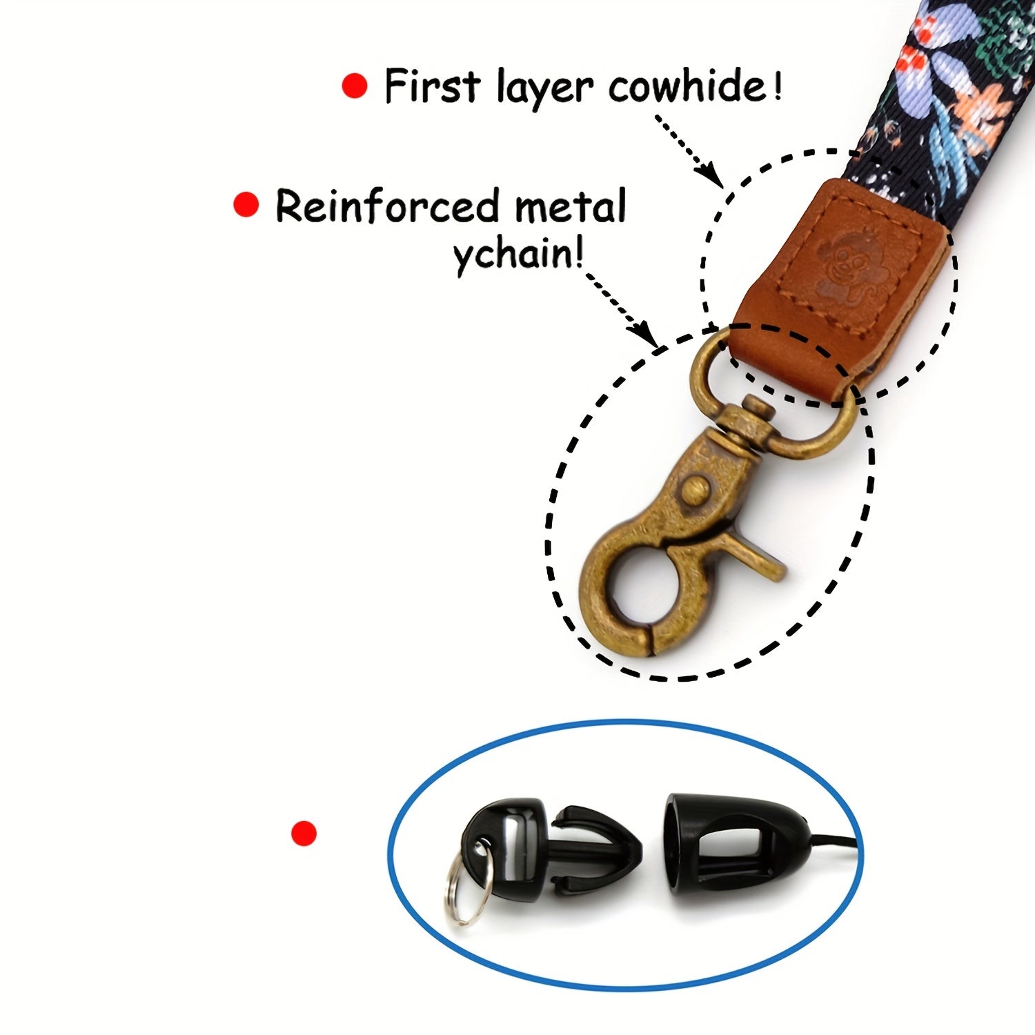 Stylish Neck Lanyard Key Chain Holder ID Badge Phone & Keys