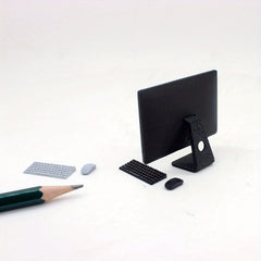 Mini Computer Mouse Keyboard Set for Dollhouses - Desktop Model Ornaments