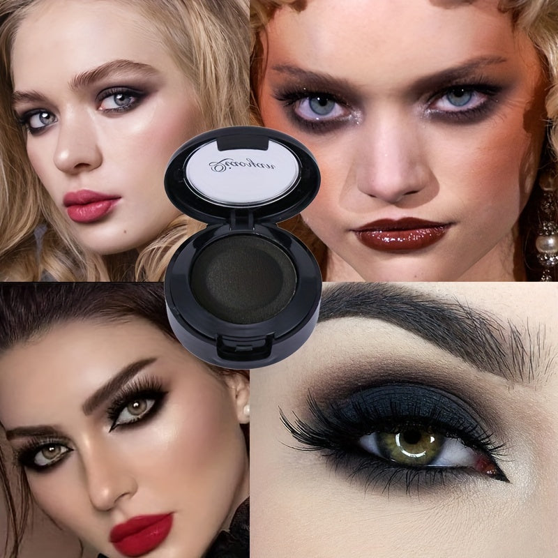 Monochrome Smokey Eyeshadow Powder Brightening Glitter