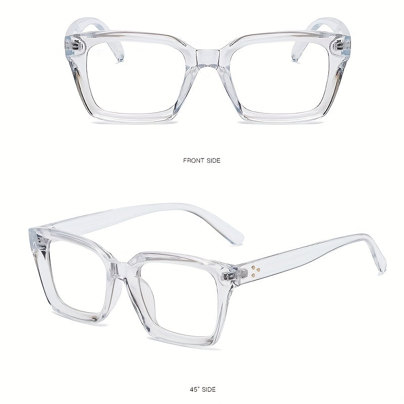 Men's Square Frame Flat Mirror Rice Nail