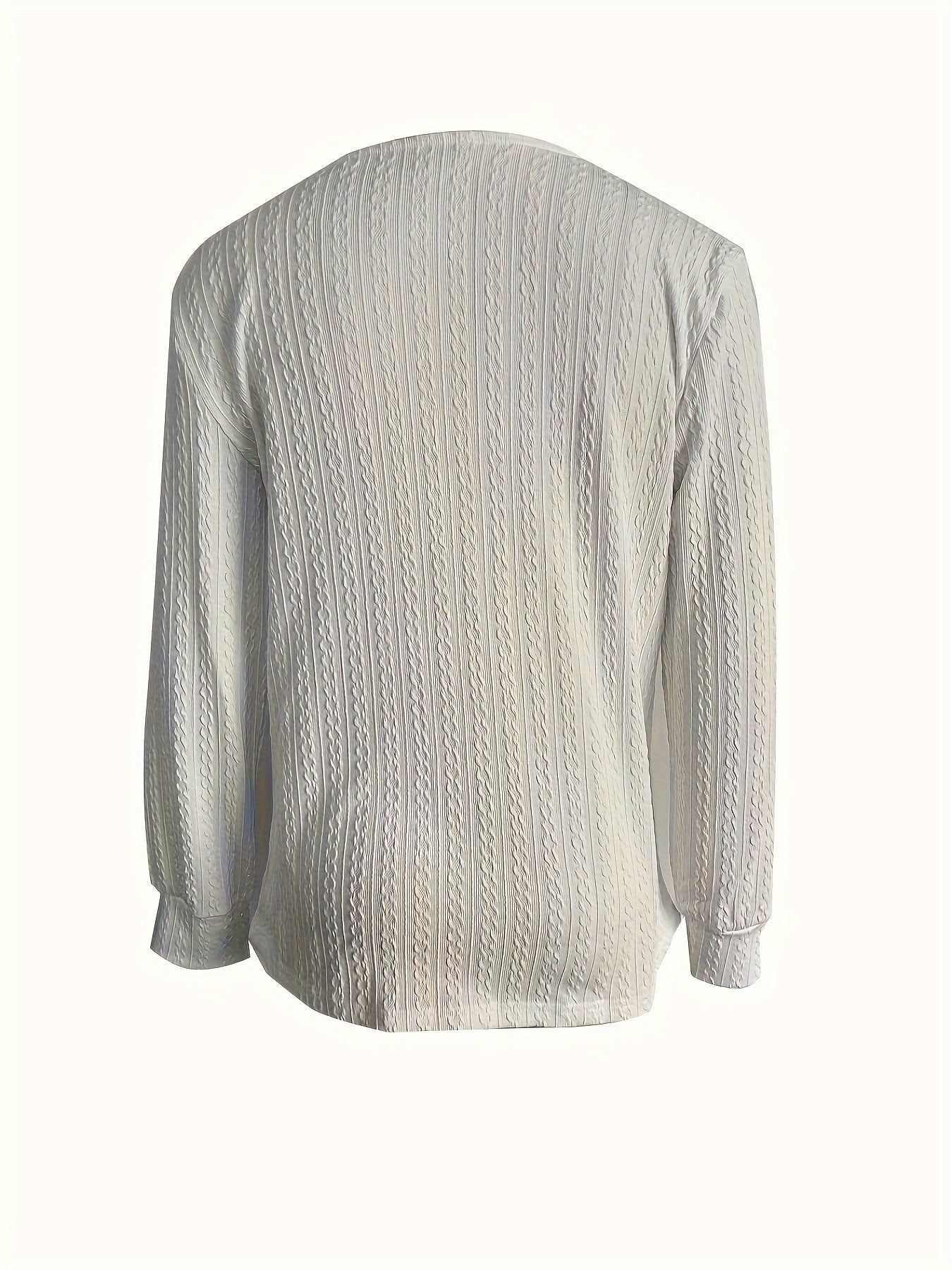  Lace Trim Long Sleeve Blouse
