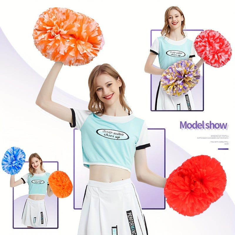 1PC Large Handle Cheering Poms Handheld Cheering Props Dancing Supplies