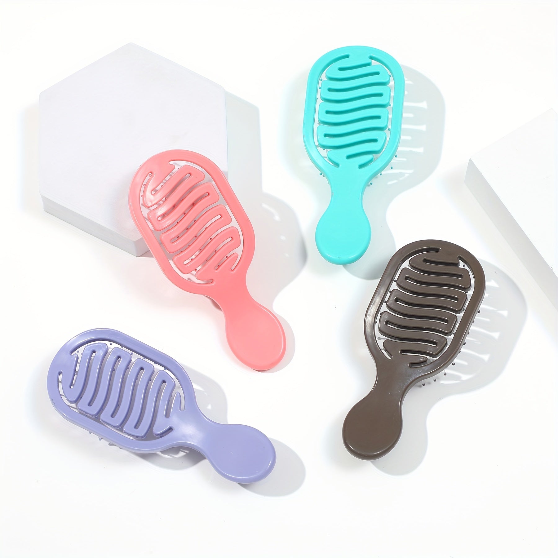 Mini Pocket Travel Brush Nylon Bristles Dry/Wet Hair