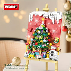 WOMA 3D Christmas Building Blocks Set DIY Snowman & Tree Kit