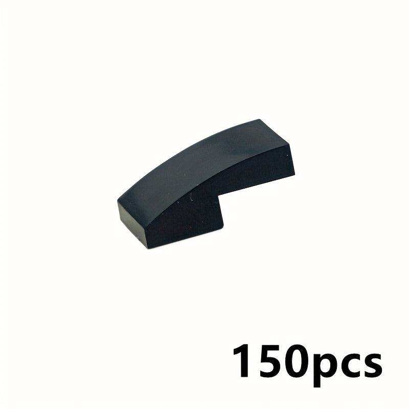 150pcs Slanted Curved 2X1 Building Blocks Slope MOC Accessories Toy Block Set