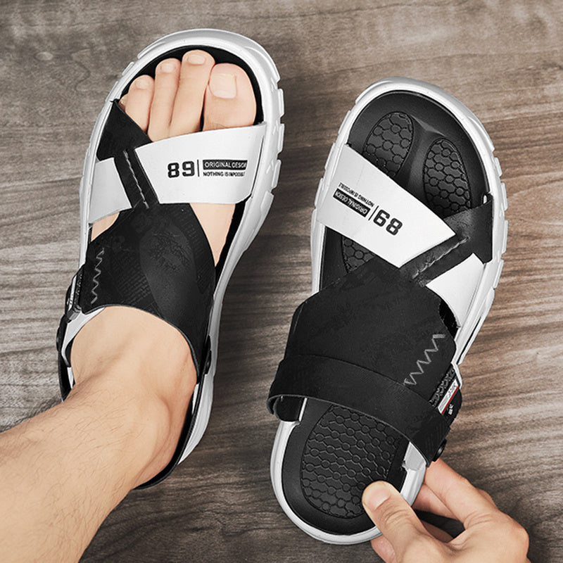 Men's Graphic Sandals Non Slip Open Toe Shoes