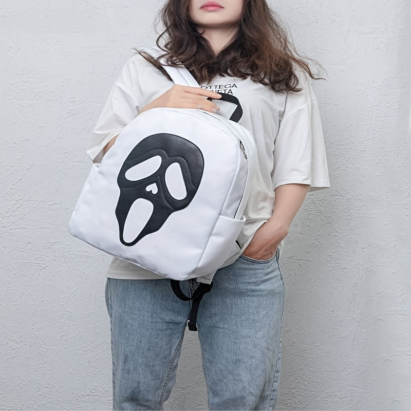 Ghost Skull Backpack Funny Halloween Party Daypack Travel Schoolbag