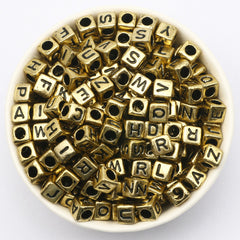 100pcs Antique Acrylic Letter Beads for Jewelry Making DIY Bracelet Necklace