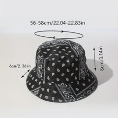 UPF50 Sunshade Bucket Hat With Panda Pattern Double sided Sun Hat