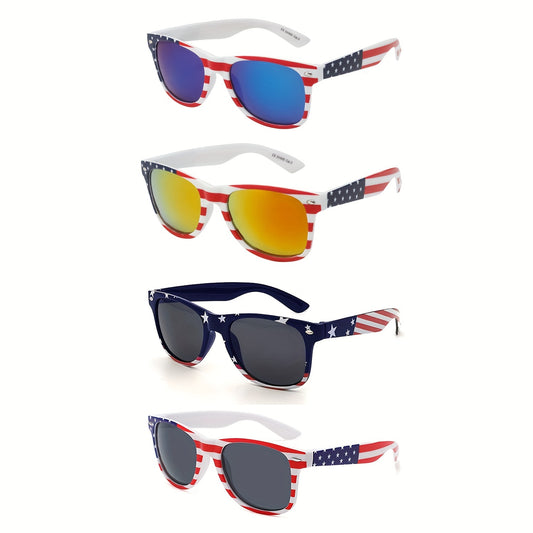 American Flag Sunglasses Patriotic Party Sun Shades for Women Men