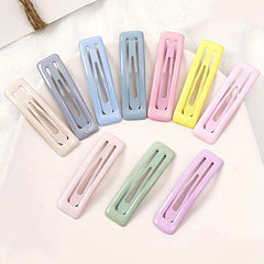 10pcs Minimalist Solid Hair Clip Non Slip Hair Accessory