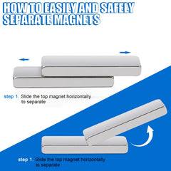 14pcs Neodymium Magnets Heavy Duty Rare Earth Rectangular Bars 40x10x5mm