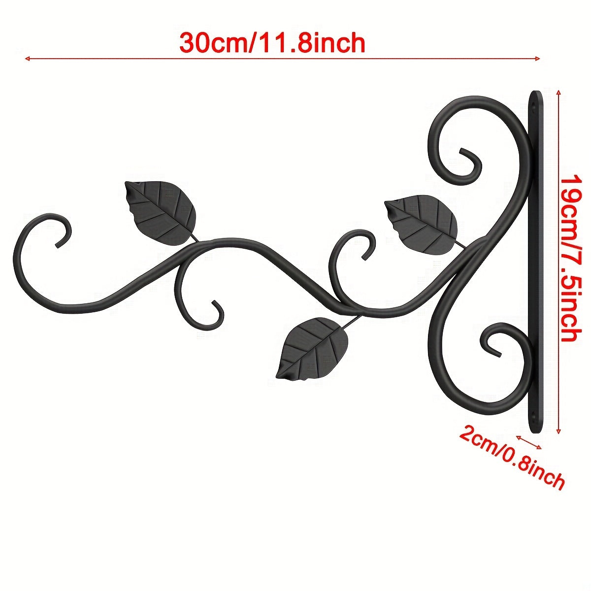 2pcs Hanging Plant Bracket 30 Metal Wrought Iron Planter Hooks