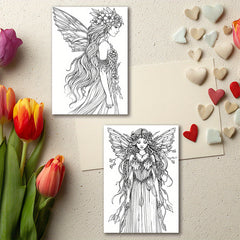 Spring Fairy Coloring Book - Ideal Gift for Adults - Valentine's, Christmas