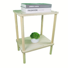 2-Story Wooden Small Table for Living Room & Bedroom Use