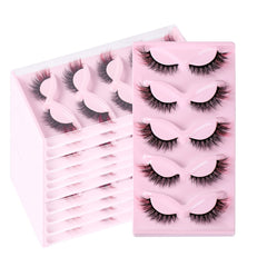 5 Pairs Colorful False Eyelashes High Faux Mink Fox Eye False Eyelashes