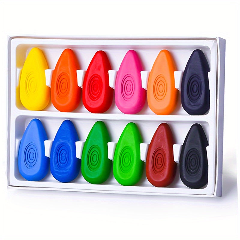 24 Colors Crayon Painting Stick Set Non-Dirty Hand Safety Student Art
